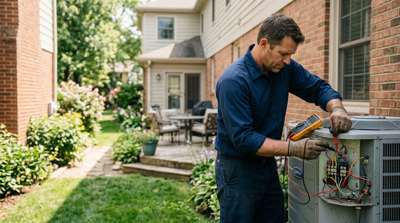 HVAC technician working near Bloomfield, NY